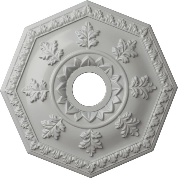 Ekena Millwork Nottingham Ceiling Medallion (Fits Canopies up to 4 5/8"), 18"OD x 3 1/2"ID x 1 1/2"P, Frost CM18NTFRF - main